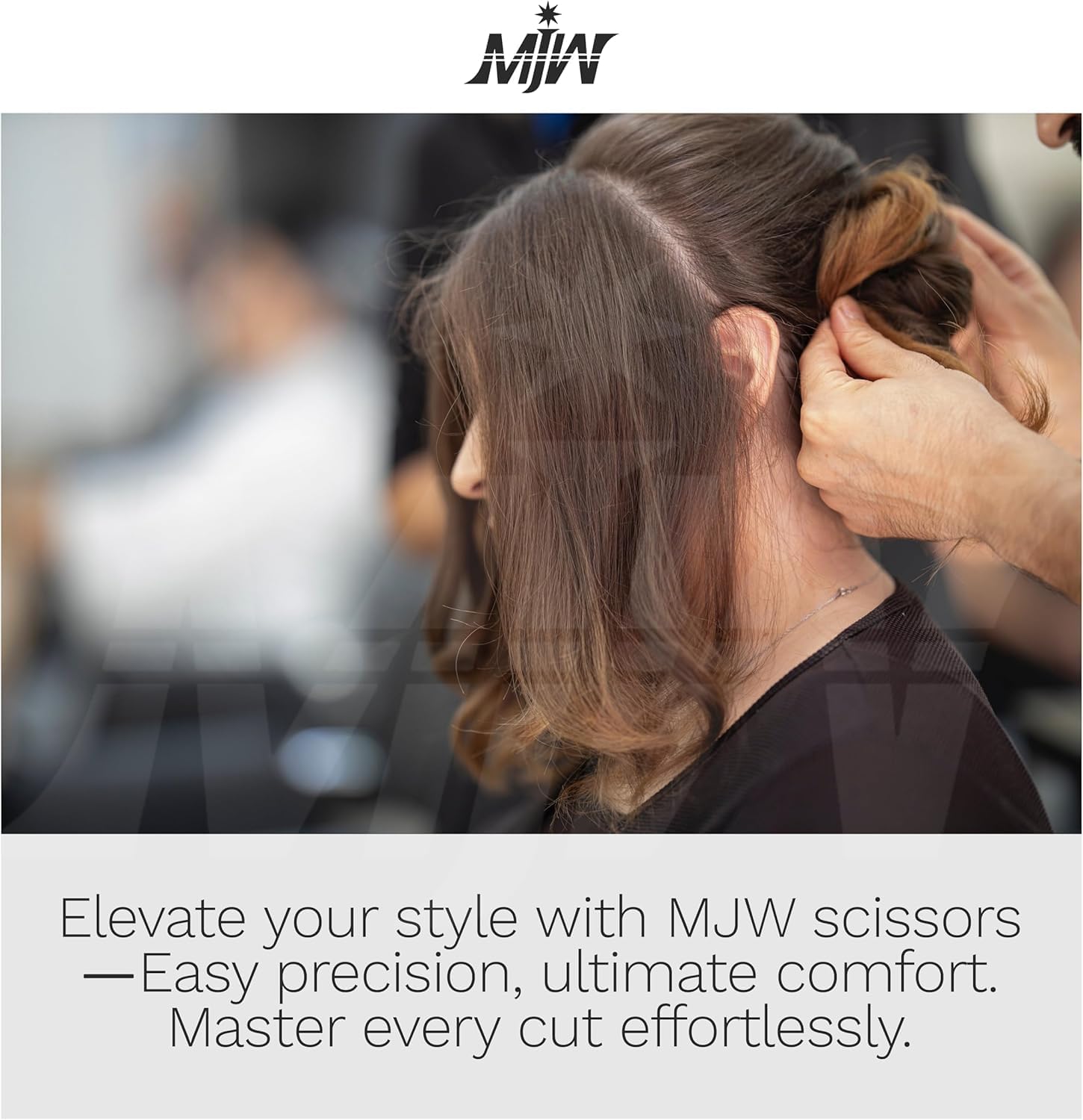 MJW - ciseaux effileur inox - coupe texturante 16 cm - ergonomiques