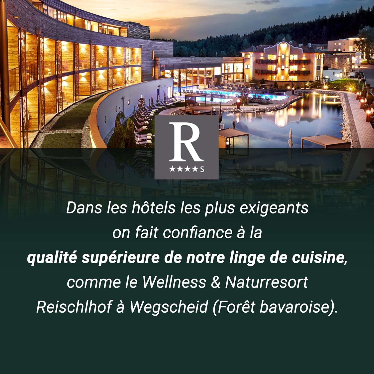 ZOLLNER - set de torchons bleu à carreaux - 50x70 cm - coton, lot de 5