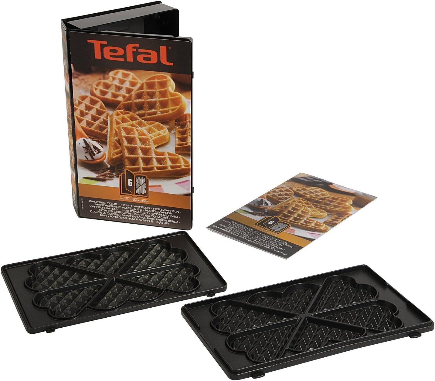 Tefal - Snack Collection - plaques gaufre cœur, livre recettes - XA800612