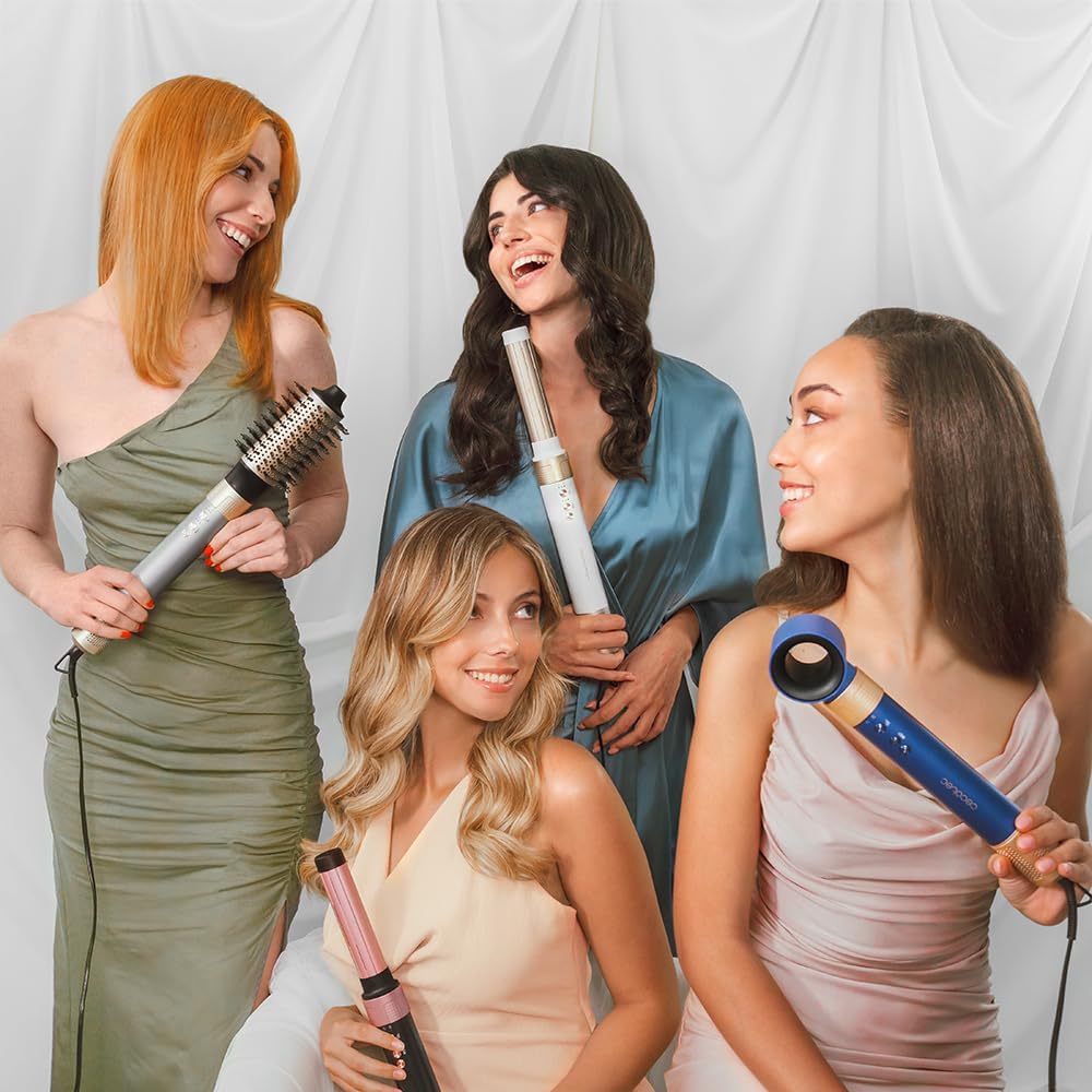 Cecotec - AirGlam 14in1 - Brosse soufflante 1400W, 3 temp., 14 têtes