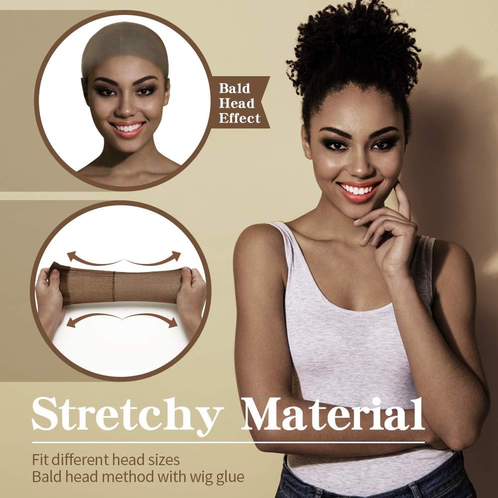 Dreamlover - bonnets de perruque femme - marron - filet à cheveux, lot de 12