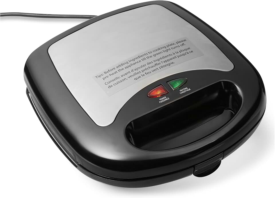 maxii-dealz Basics - Appareil 3 en 1 - plaques amovibles - 700W, noir