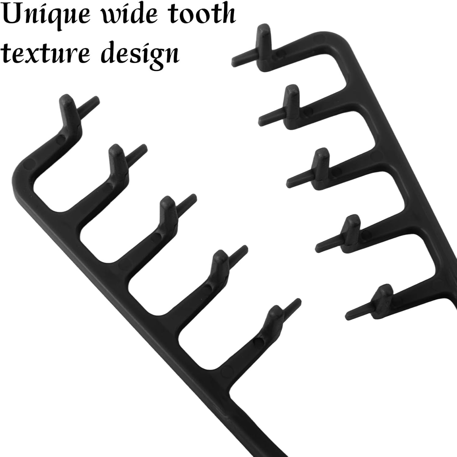 Peigne - dents larges ABS, poignée texturée 18x10cm, volumineux