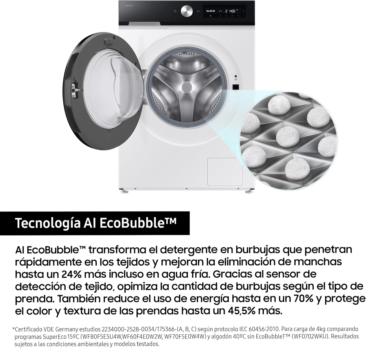 Samsung - Série WW - 11 kg, 1400 tr/min, blanc, WW11DB7B94GEU3