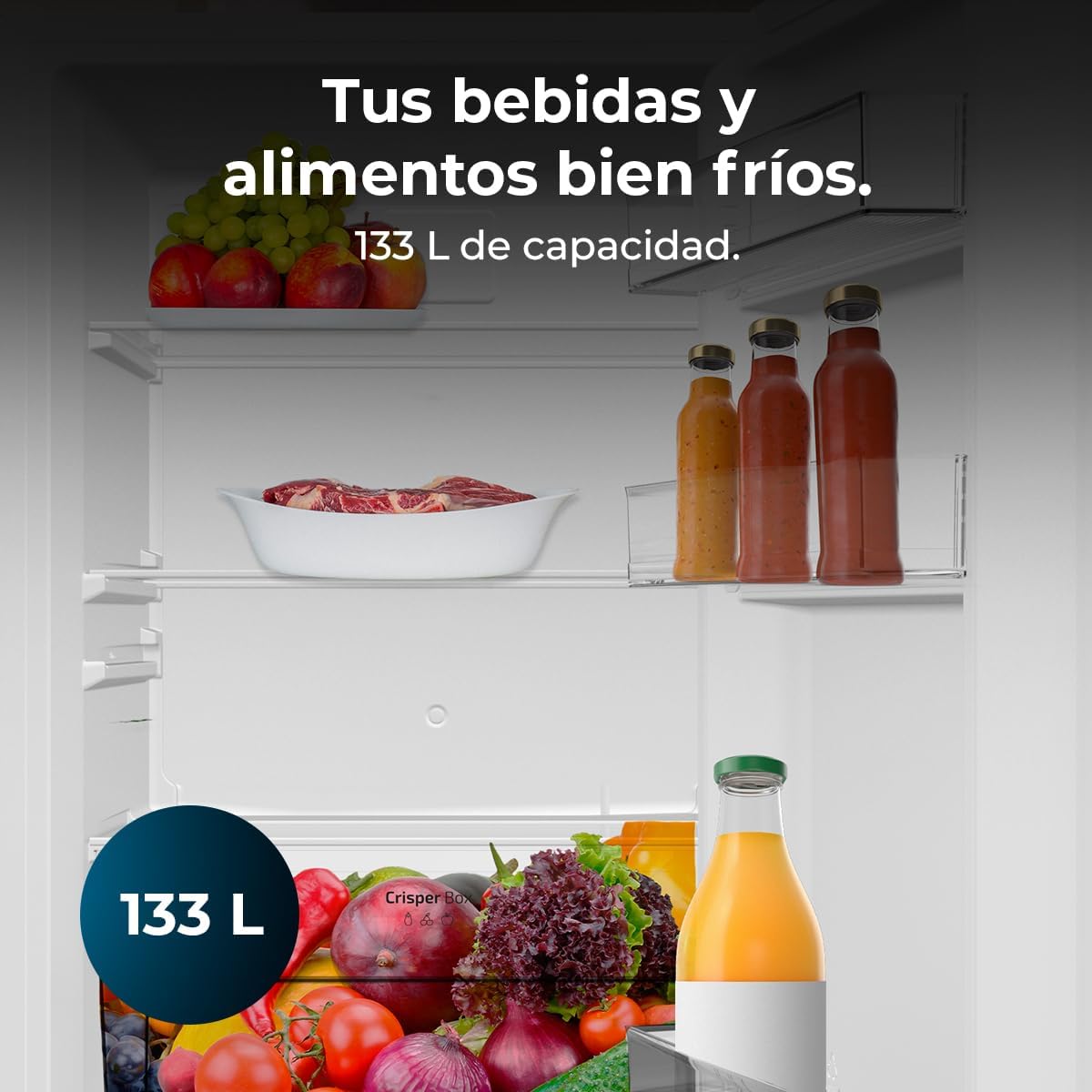 Cecotec - Bolero CoolMarket TT - 133L, LED, classe E, compact TT133L