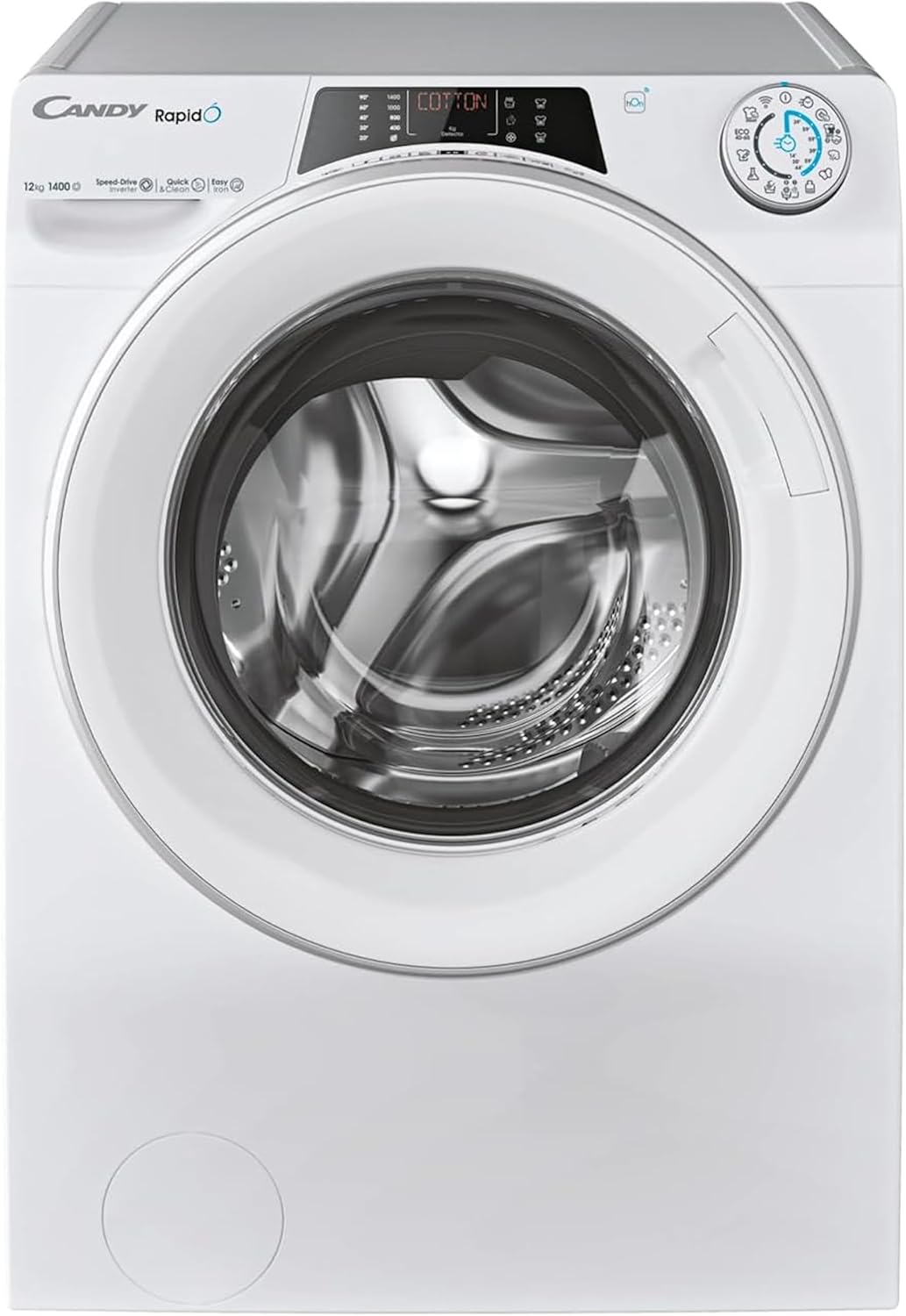 Candy - lave-linge série RO - 12kg, 1400trs, WiFi - 85x60x67cm - RO14126DWMST-S