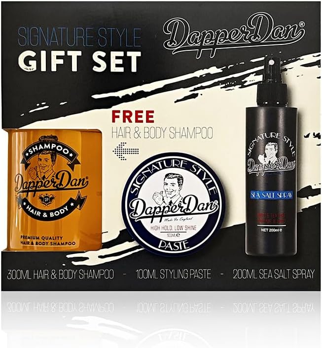 Dapper Dan - Signature Style Coffret - 100/200/300ml - pâte, spray texturisant, shampoing