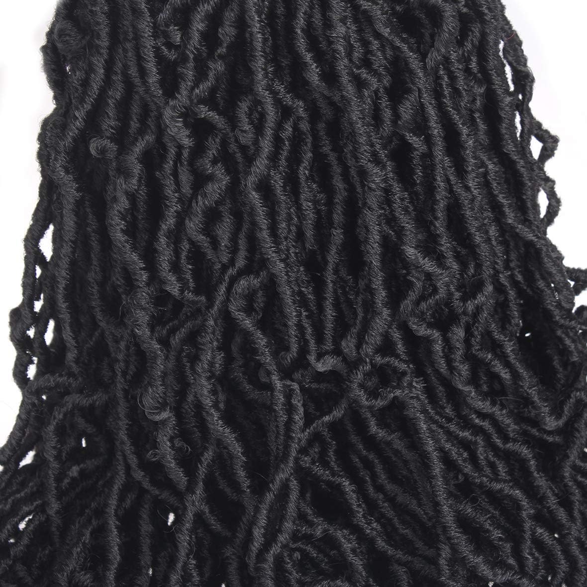 Xtrend - Faux Locs 7 packs - 24 pouces - synthétiques, doux, bouclés, 12 brins, noir 1B#