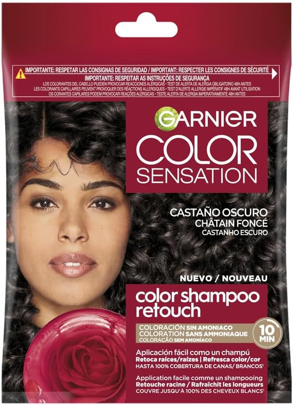 Garnier - Color Shampoo Retouch - coloration semi-permanente - châtain foncé