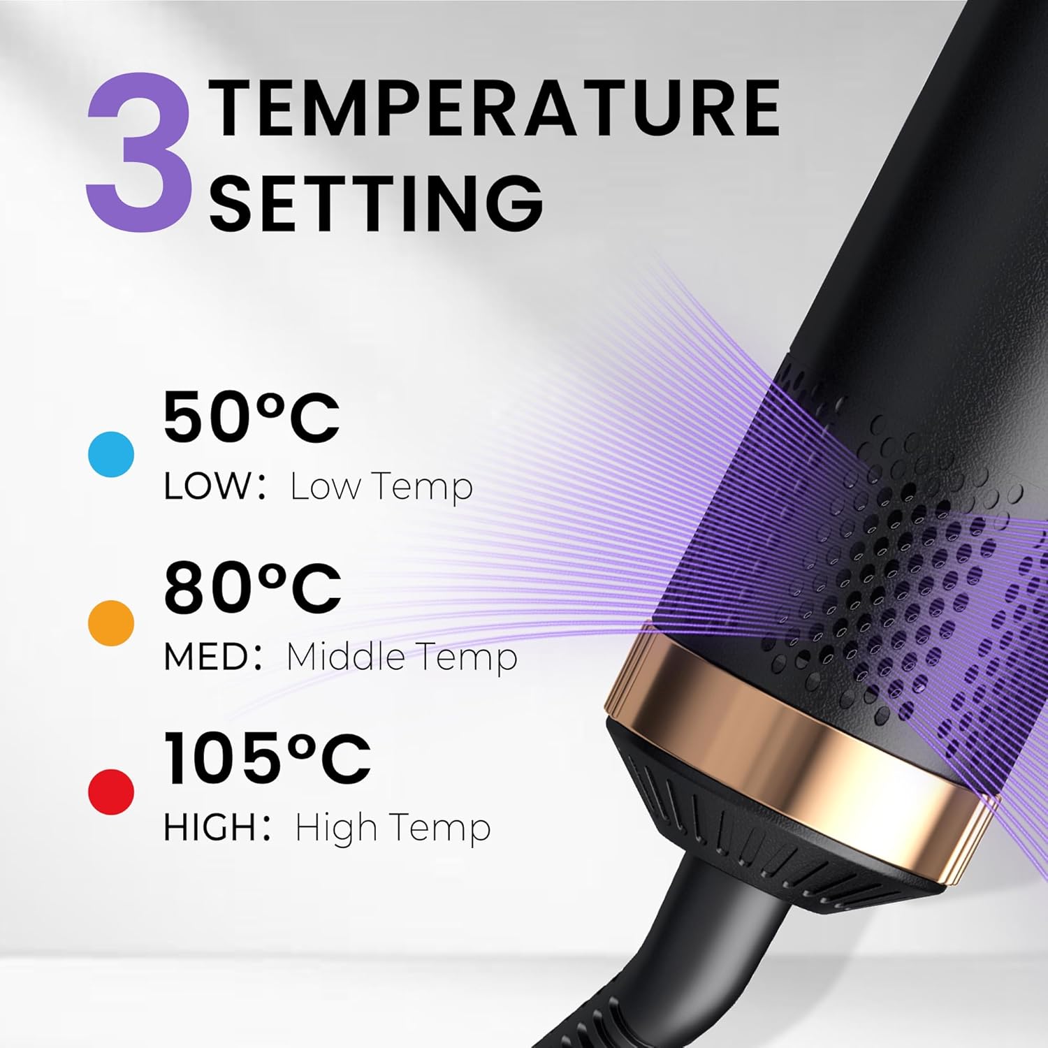 Air Styler 5 en 1 - 1000W - sèche-cheveux ionique, brosse soufflante, boucleur