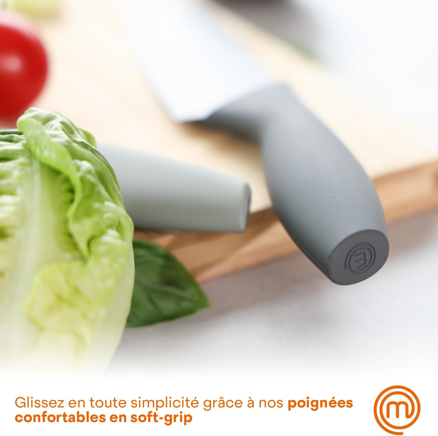 MasterChef - Bloc couteaux cuisine - acier inox - manche ergonomique