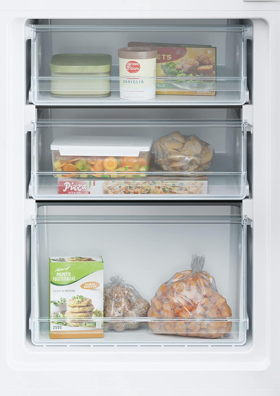 Candy - combiné 260L, 177cm, Low Frost, LED, classe E, 39dB - CCT3L517EW