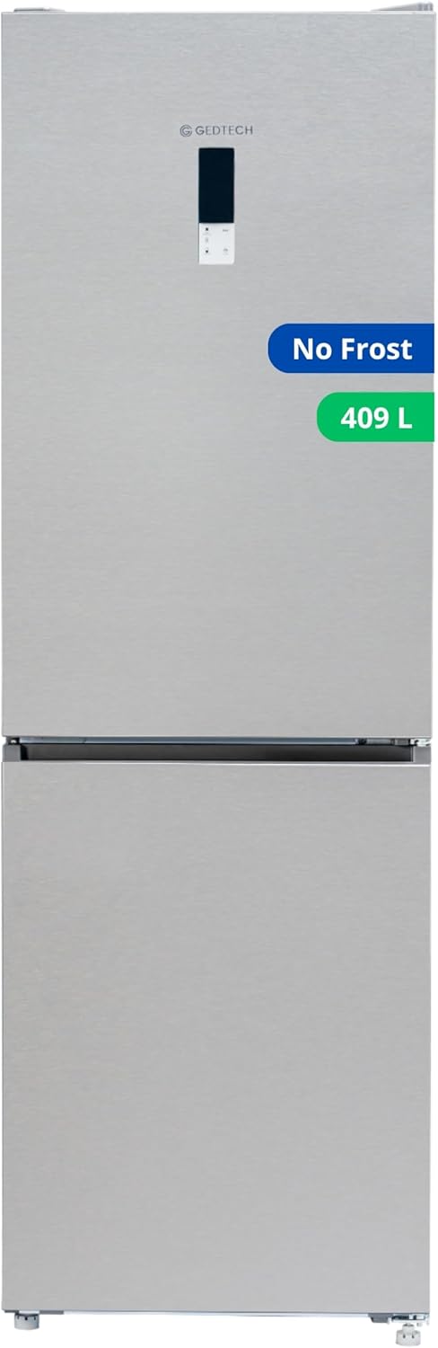GEDTECH - Réfrigérateur combiné bas inox 409L, No Frost - GCB409NFIX