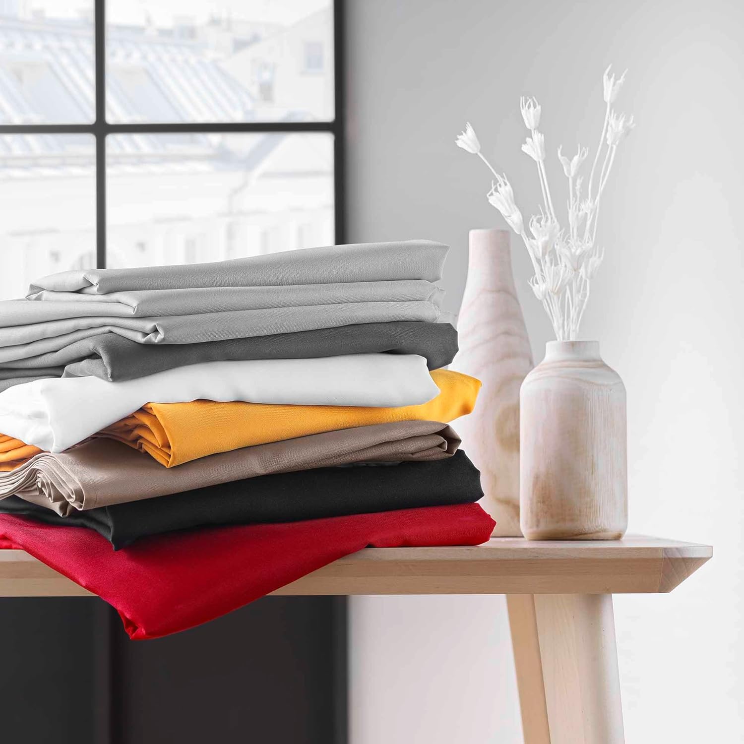 Nappe - uni polyester Essentiel - 140x300 cm - coloris miel