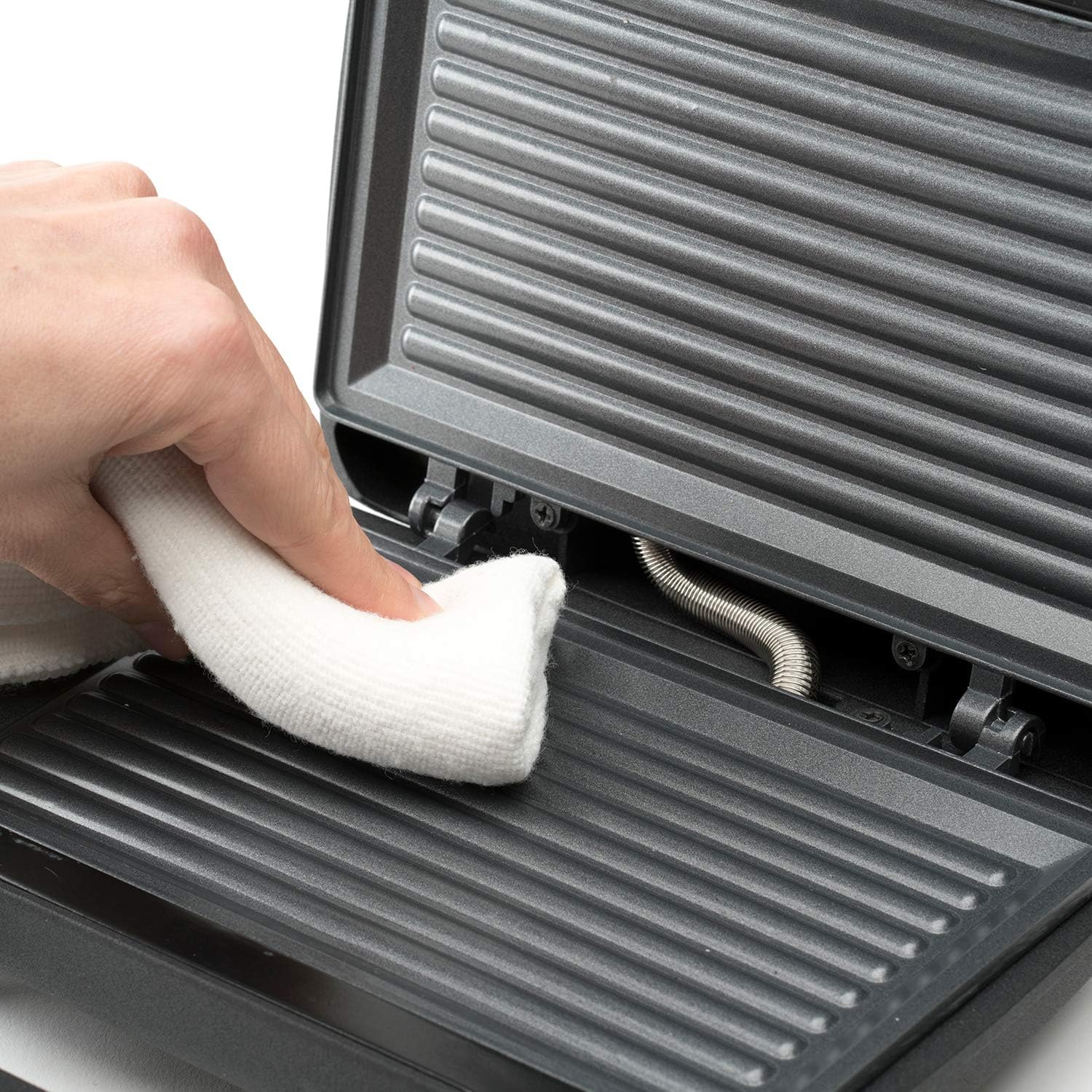 BLACK+DECKER - Série BXSA - 750W, plaques antiadhésives, inox, BXSA750E