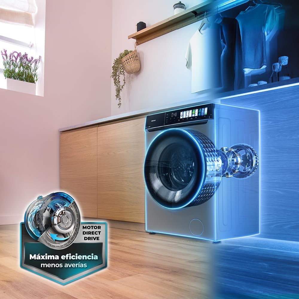 Cecotec - lave-linge série frontale - grande capacité - lavage rapide, efficacité