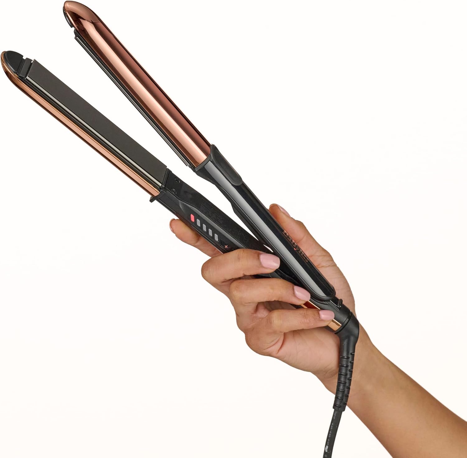 BaByliss - Straight And Curl Brilliance - plaques titane, ionique, 5 températures, chauffe rapide - ST482E