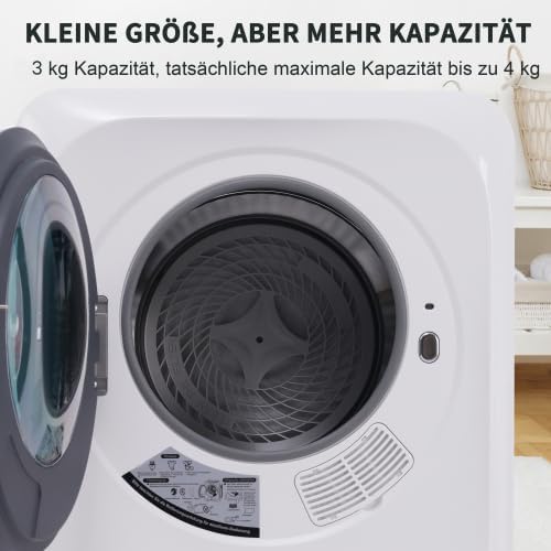 Séchoir mural inox 4 kg, UV, 6 programmes, LED, silencieux 60 dB