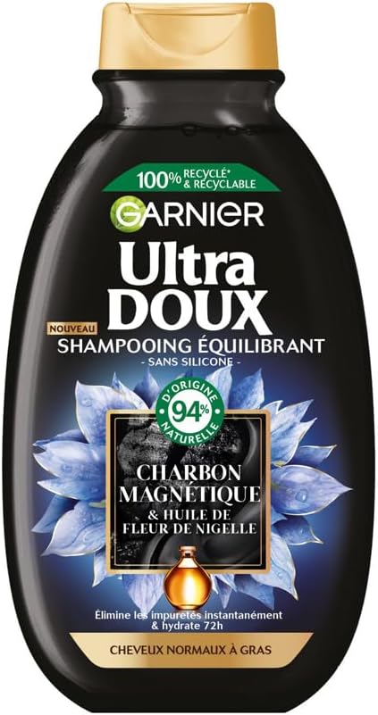 Garnier - Ultra Doux Hydratant Équilibrant 250ml - charbon et nigelle