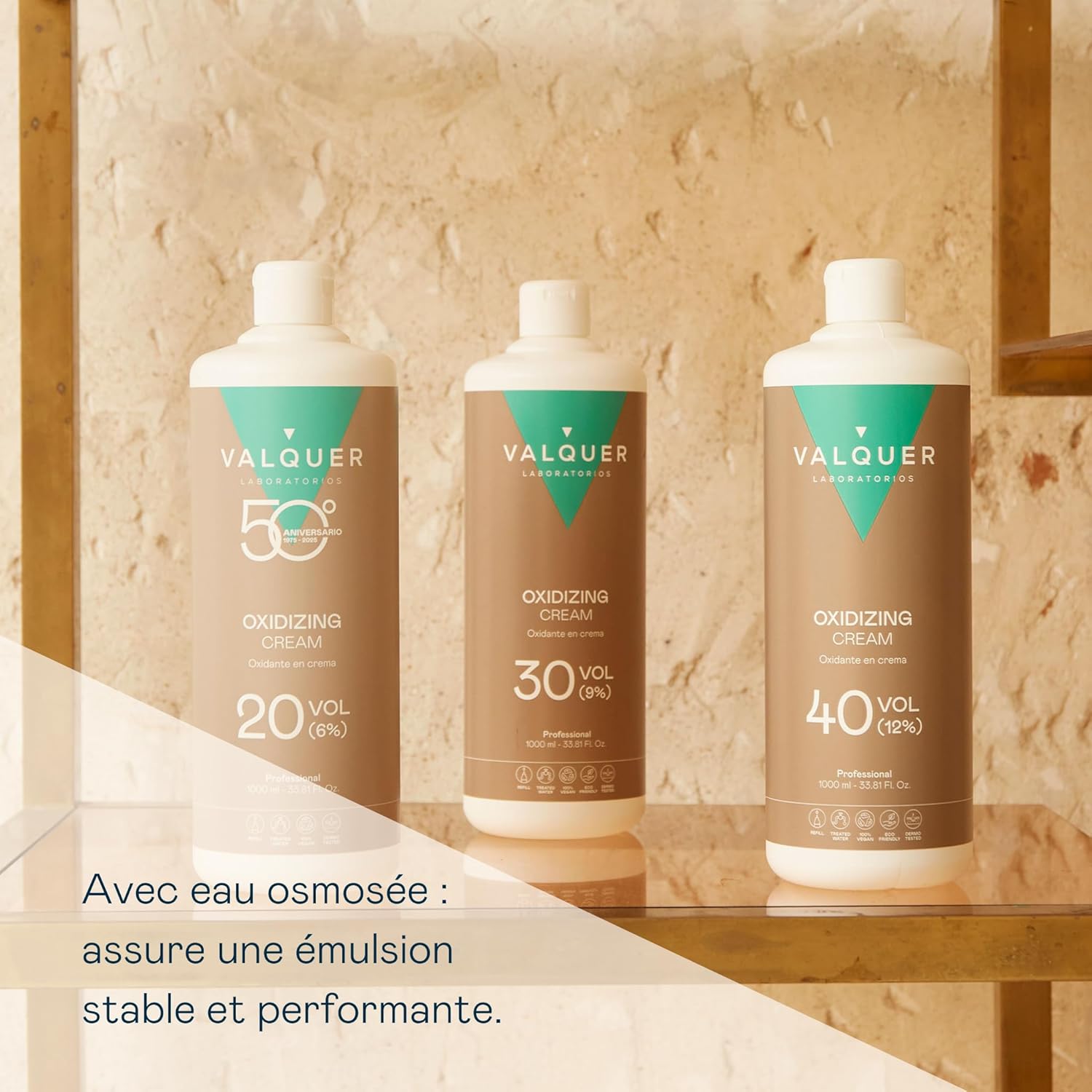 Valquer - Crème oxydante capillaire 1L - vegan, 30 volumes, 9%