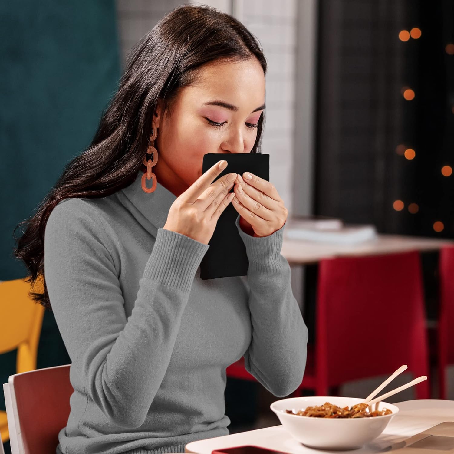 Utopia - serviettes de table coton réutilisables 46x46 cm, lot de 12