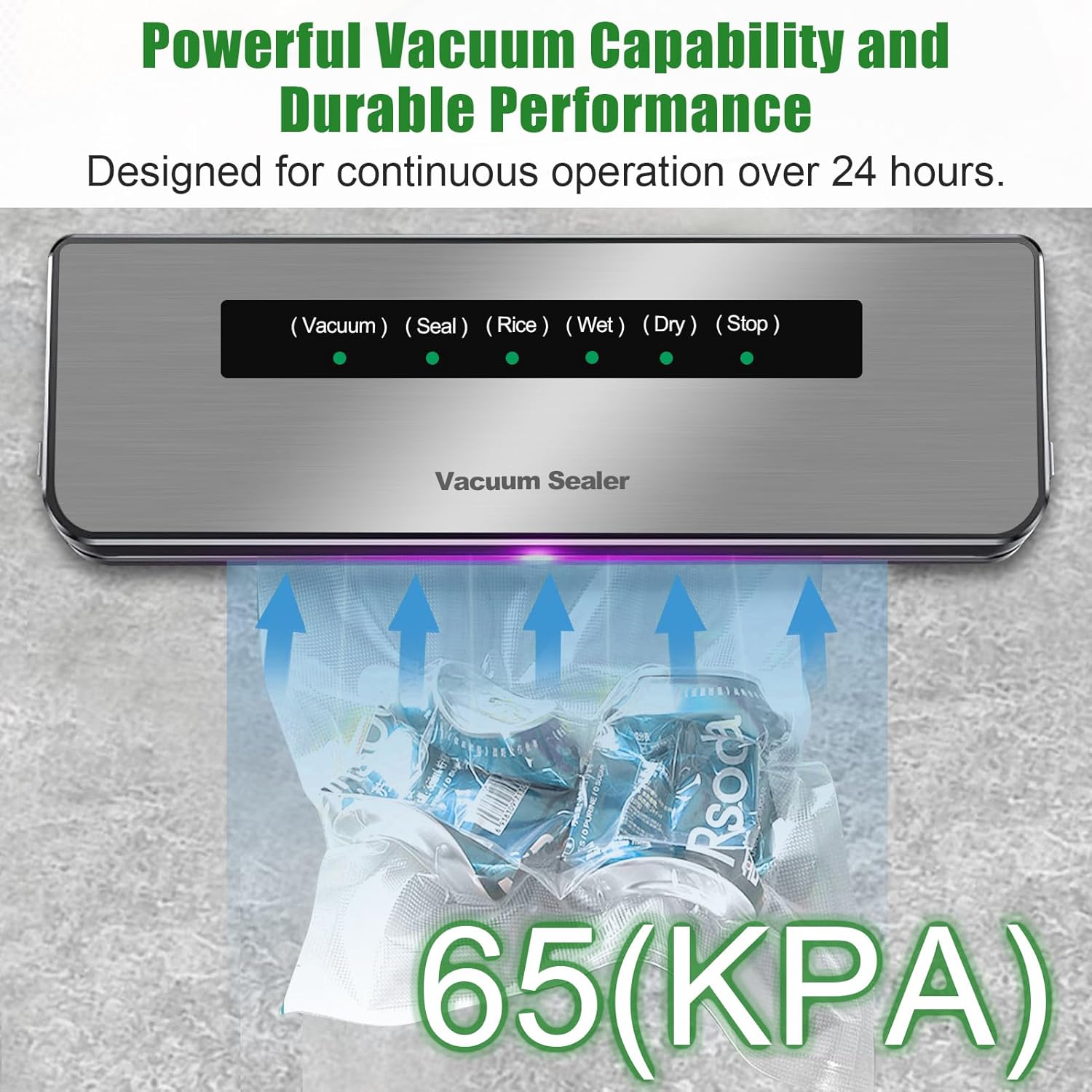 Machine sous vide alimentaire - automatique 6 en 1 - 20 sacs inclus, tube pour sceller aliments secs et humides