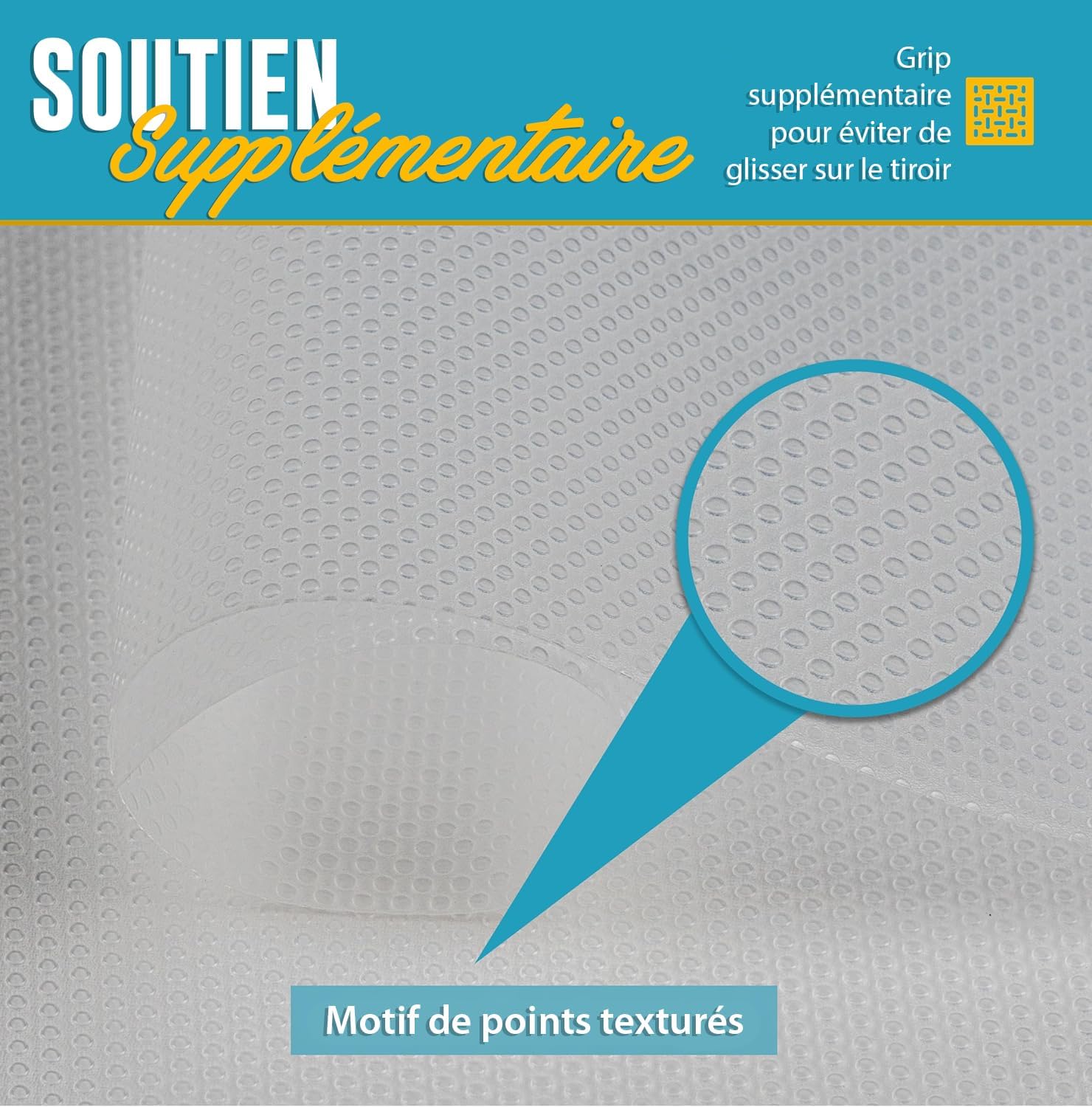 Linda's Essentials - tapis antidérapant cuisine 60x500cm, protection tiroir