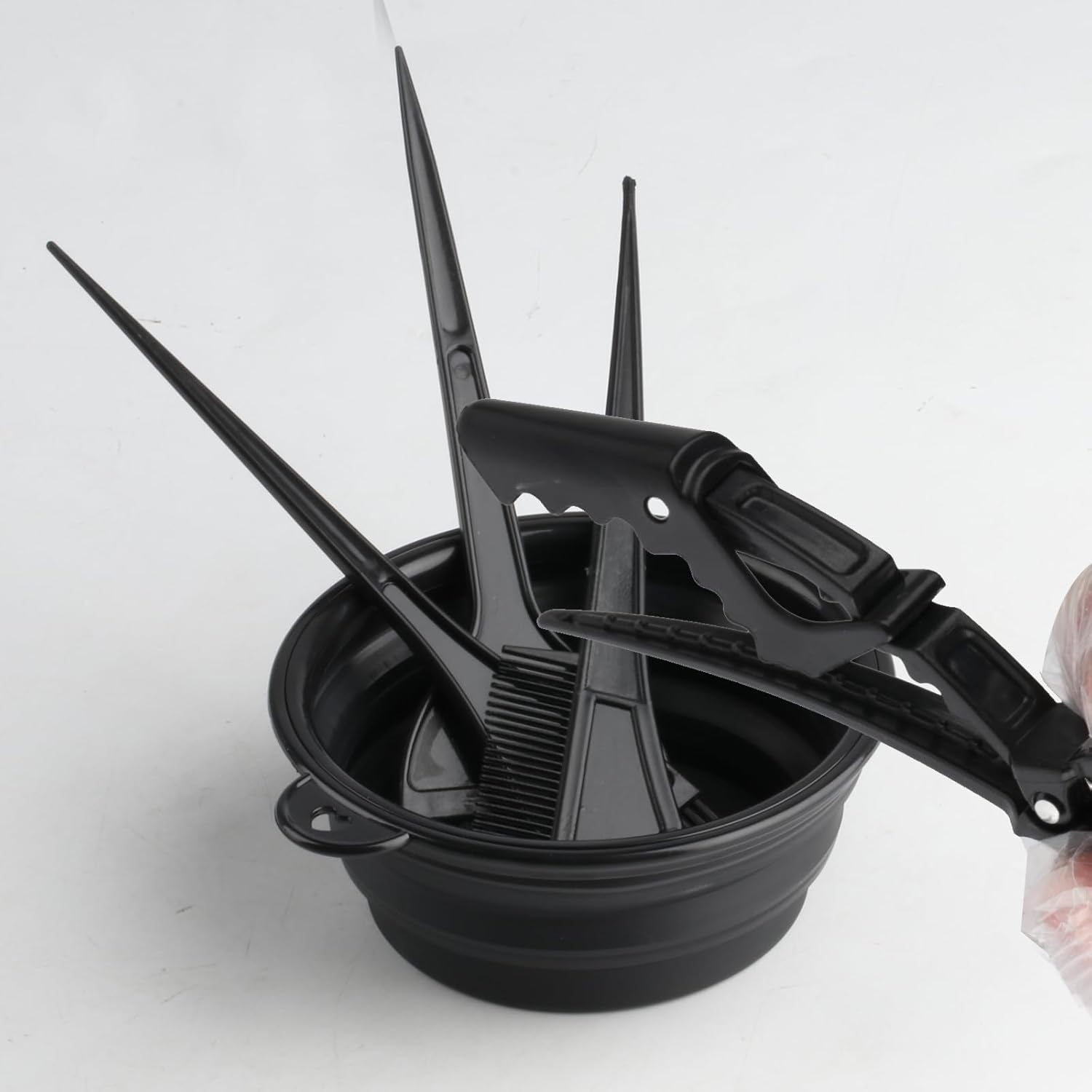 Ensemble de coloration cheveux - 10 pièces - bol, pinceaux, gants, accessoires