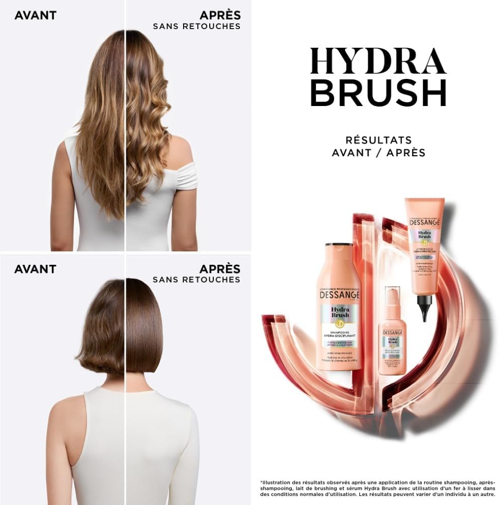 Dessange - Hydra Brush - 200 ml - soin démêlant hydratant à l'acide hyaluronique