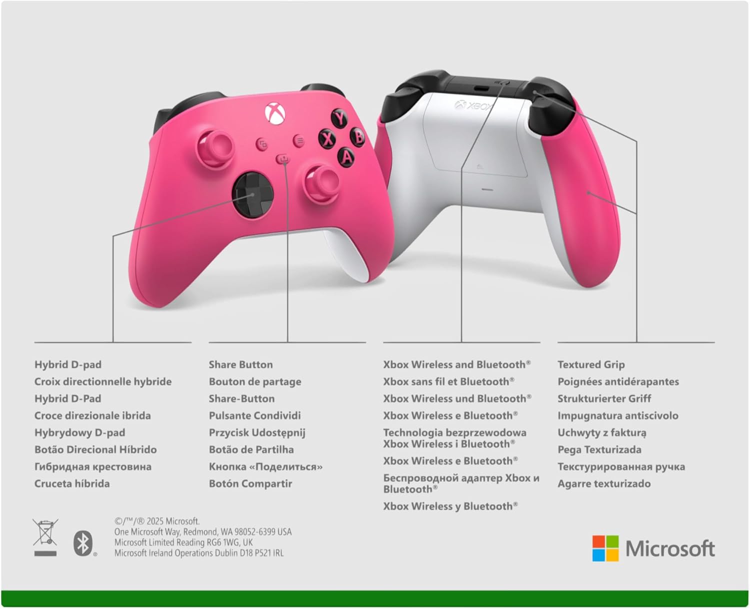 Xbox - Manette Deep Pink Series X/S/One - Connexion sans fil multios