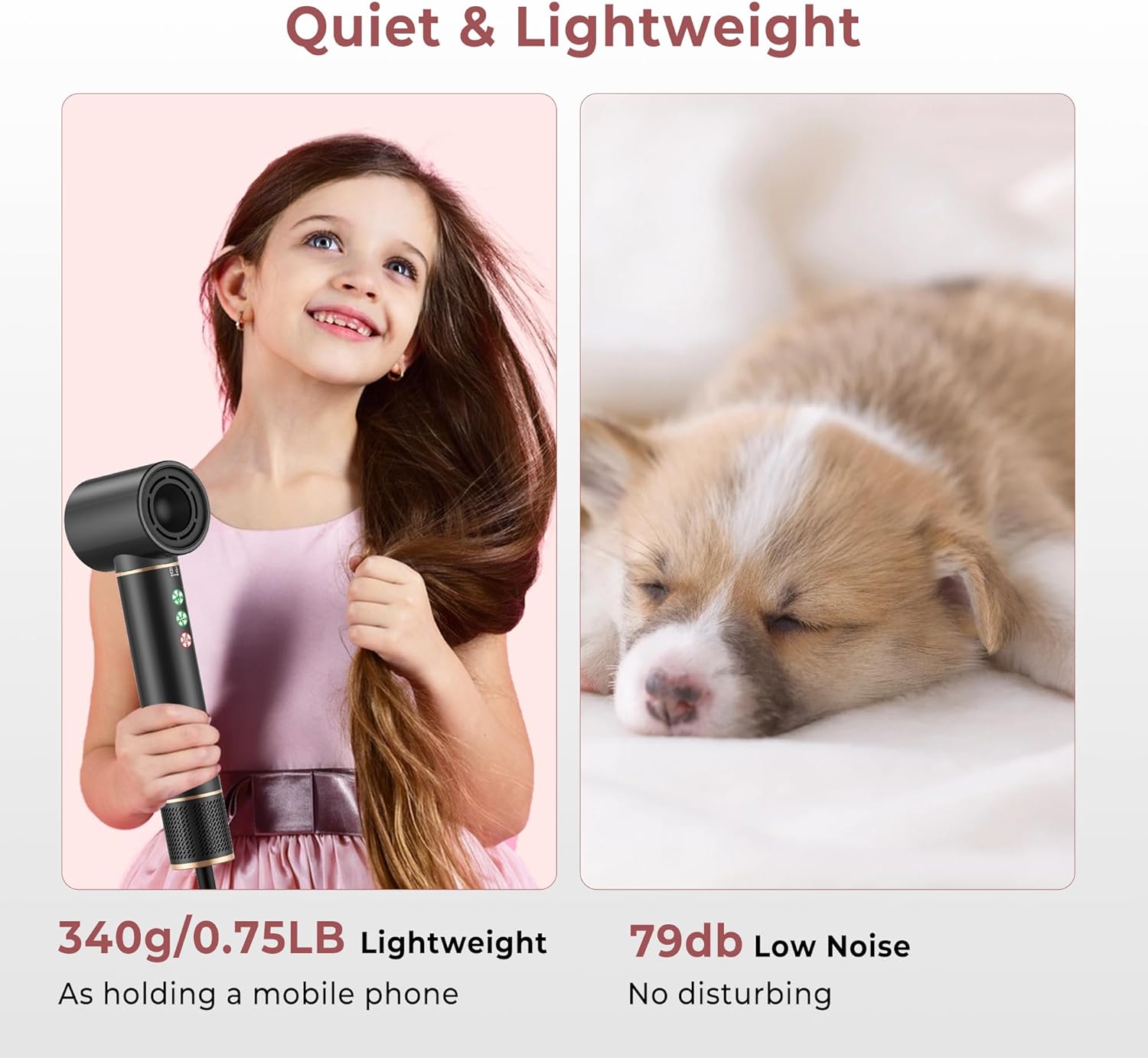 Brosse coiffante 7 en 1 - cheveux - 110000 TR/MIN - 20m/s, séchage, boucle, volume