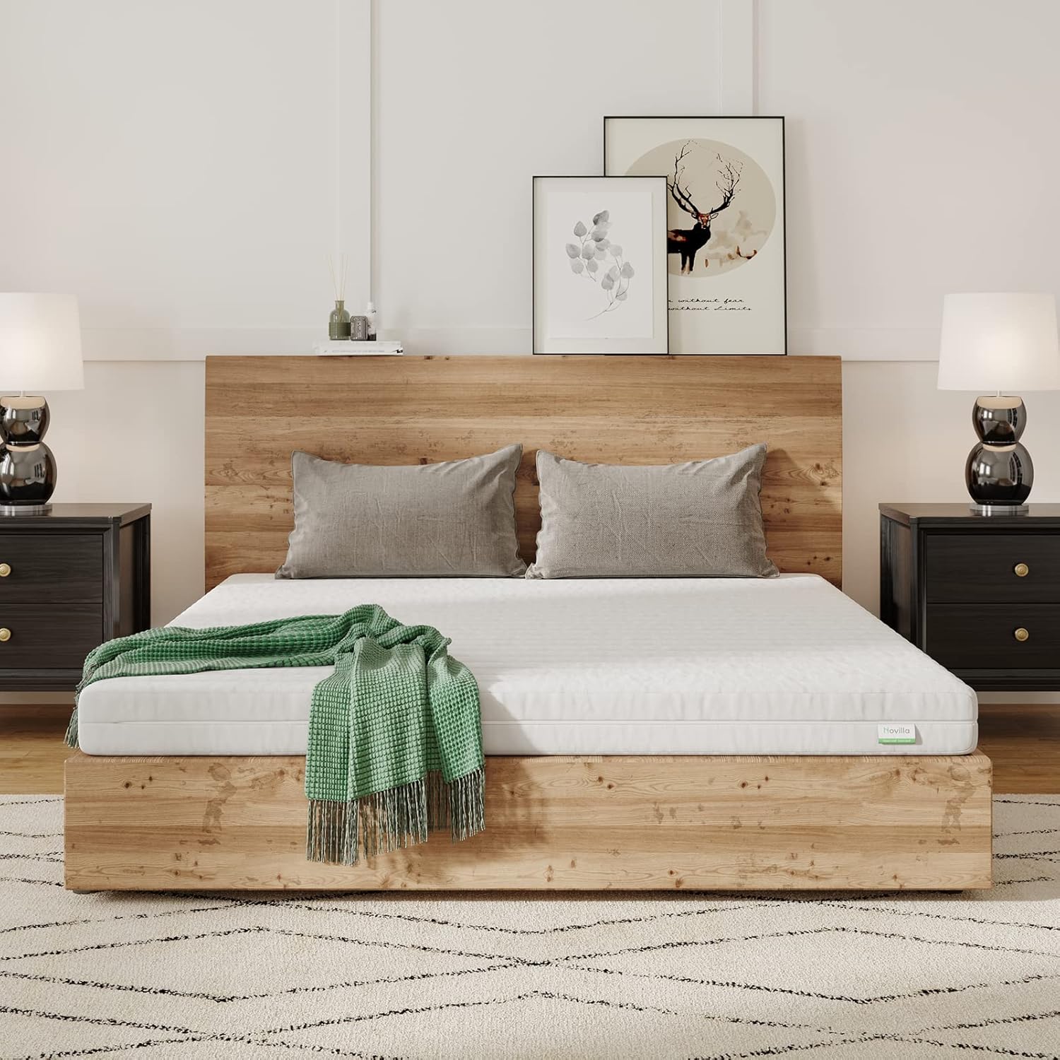 Novilla - Matelas mousse 7 zones 90x200 réversible respirant 16cm