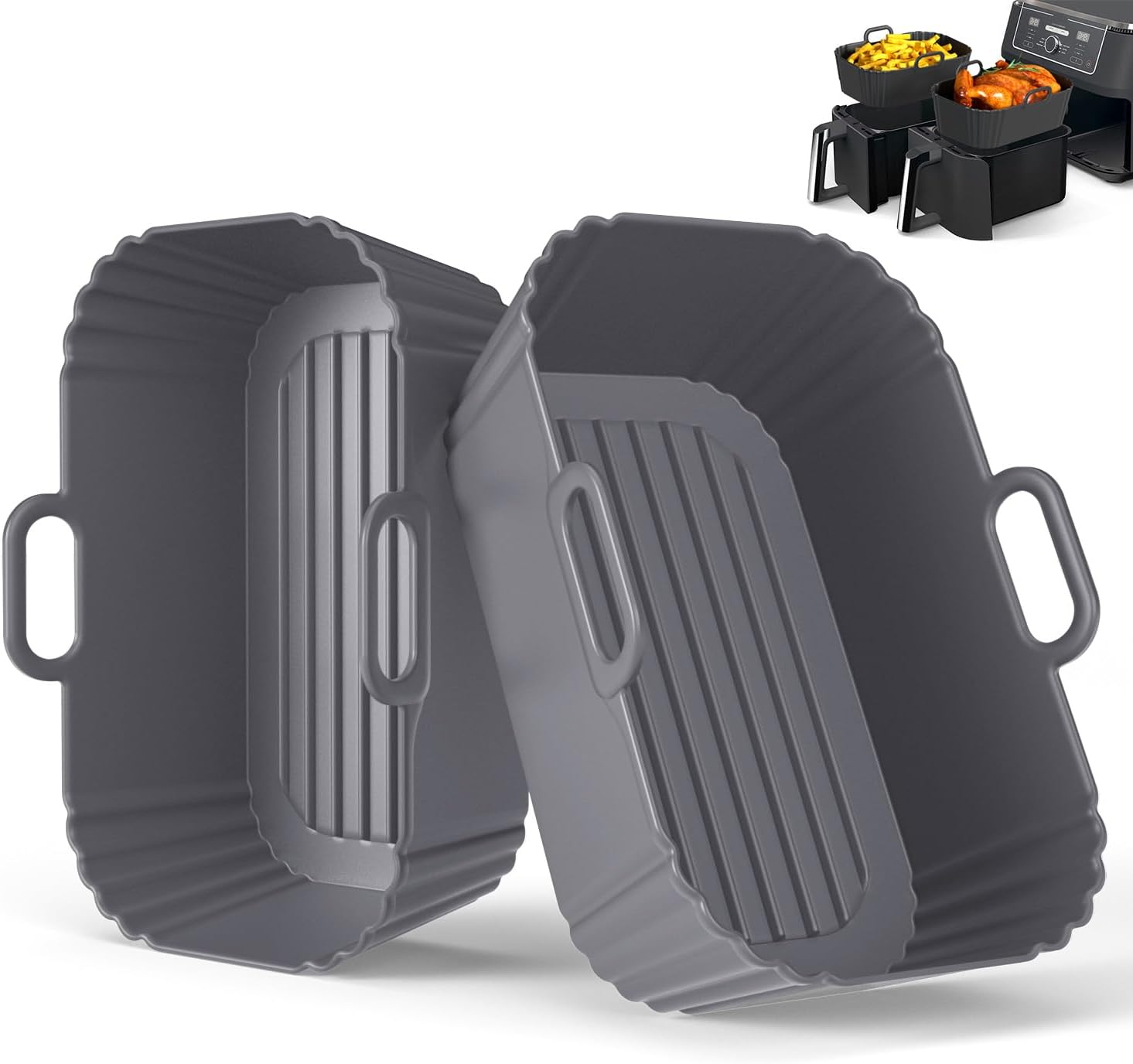 Moule silicone airfryer - compatible modèles 7,6L à 9,5L - réutilisable - AF300EU AF400EU AF200EU