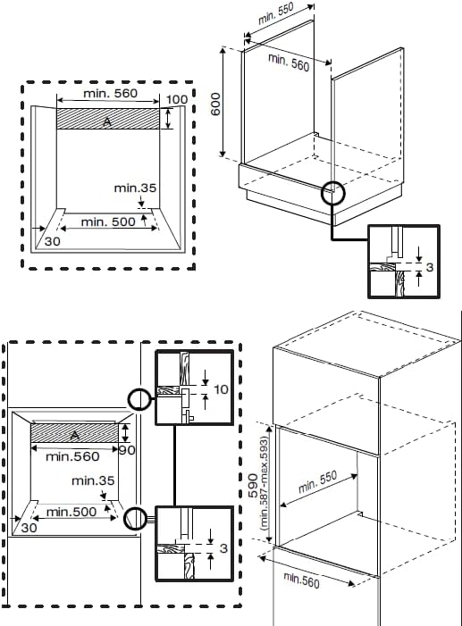 Beko - four encastrable série BBIE18300W - 71L, blanc, multifonction, BBIE18300W