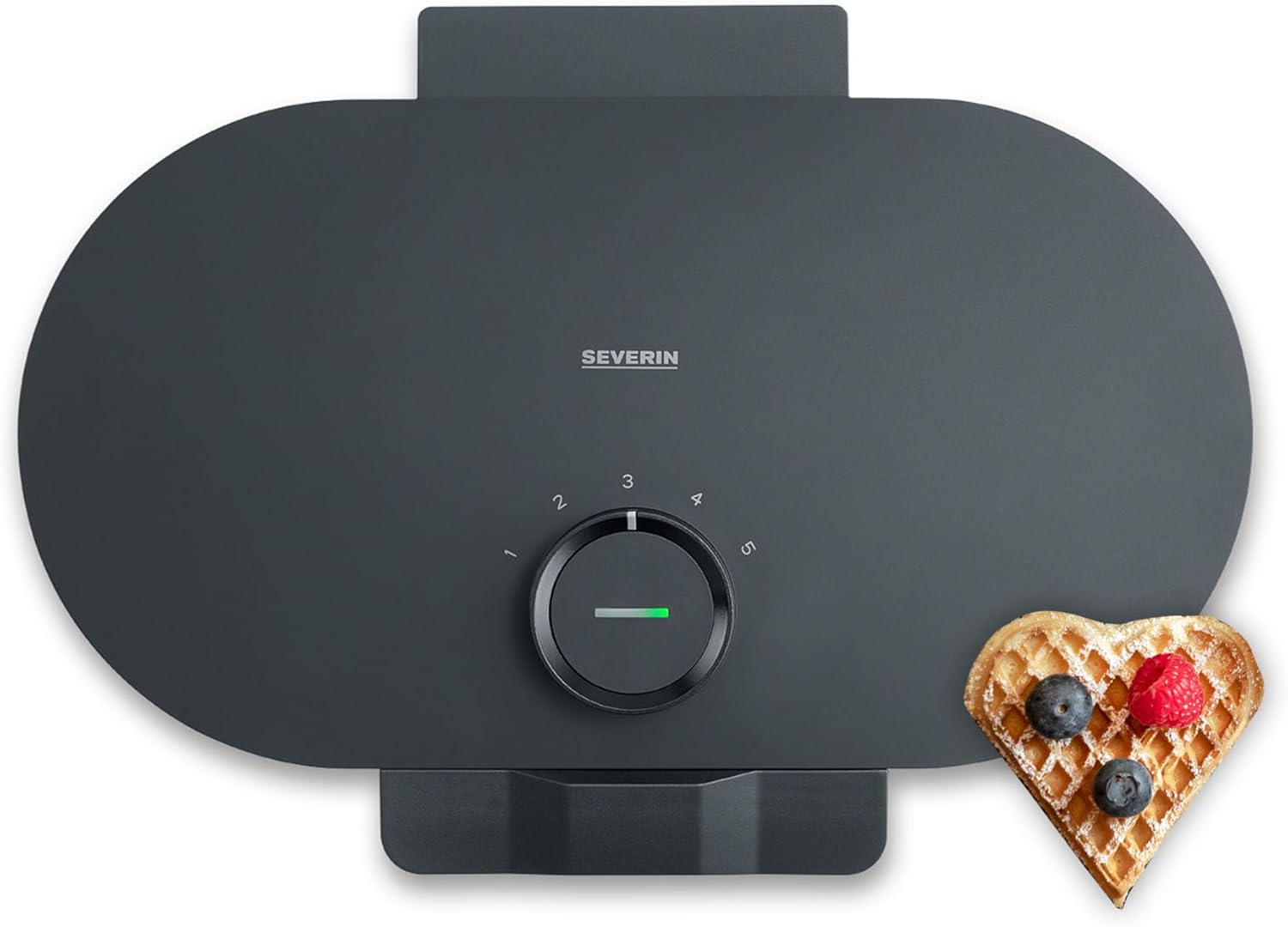 Severin - Gaufrier Duo compact, 1200W, 2 plaques antiadhésives, WA 2119