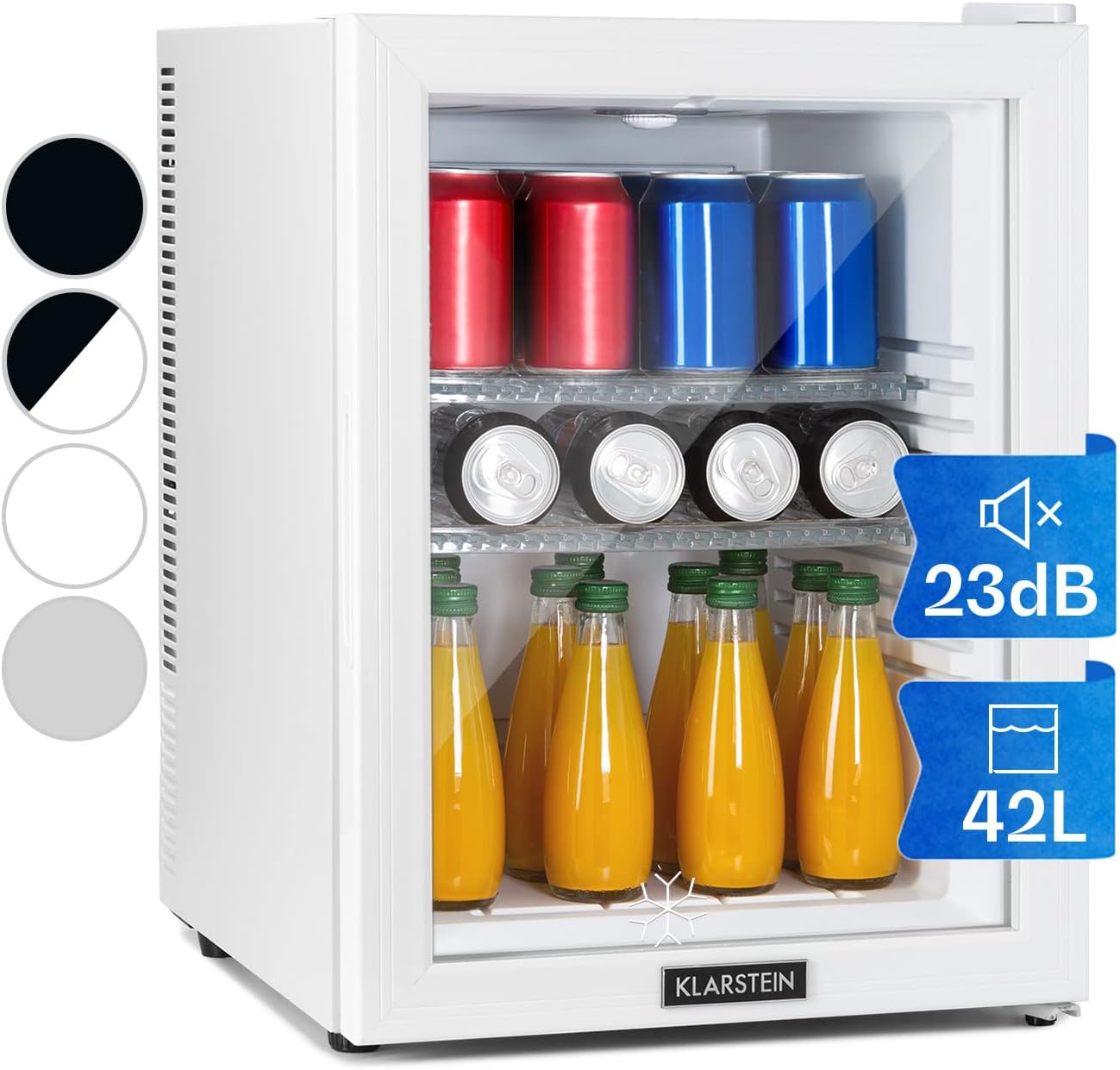 Klarstein - Mini Frigo 42L - étagères réglables, silencieux, 12-18°C