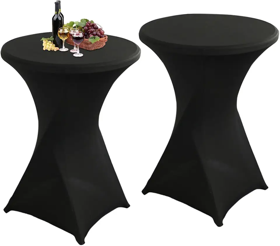 Housse mange debout - lot de 2 - 80x110 cm - extensible, noir
