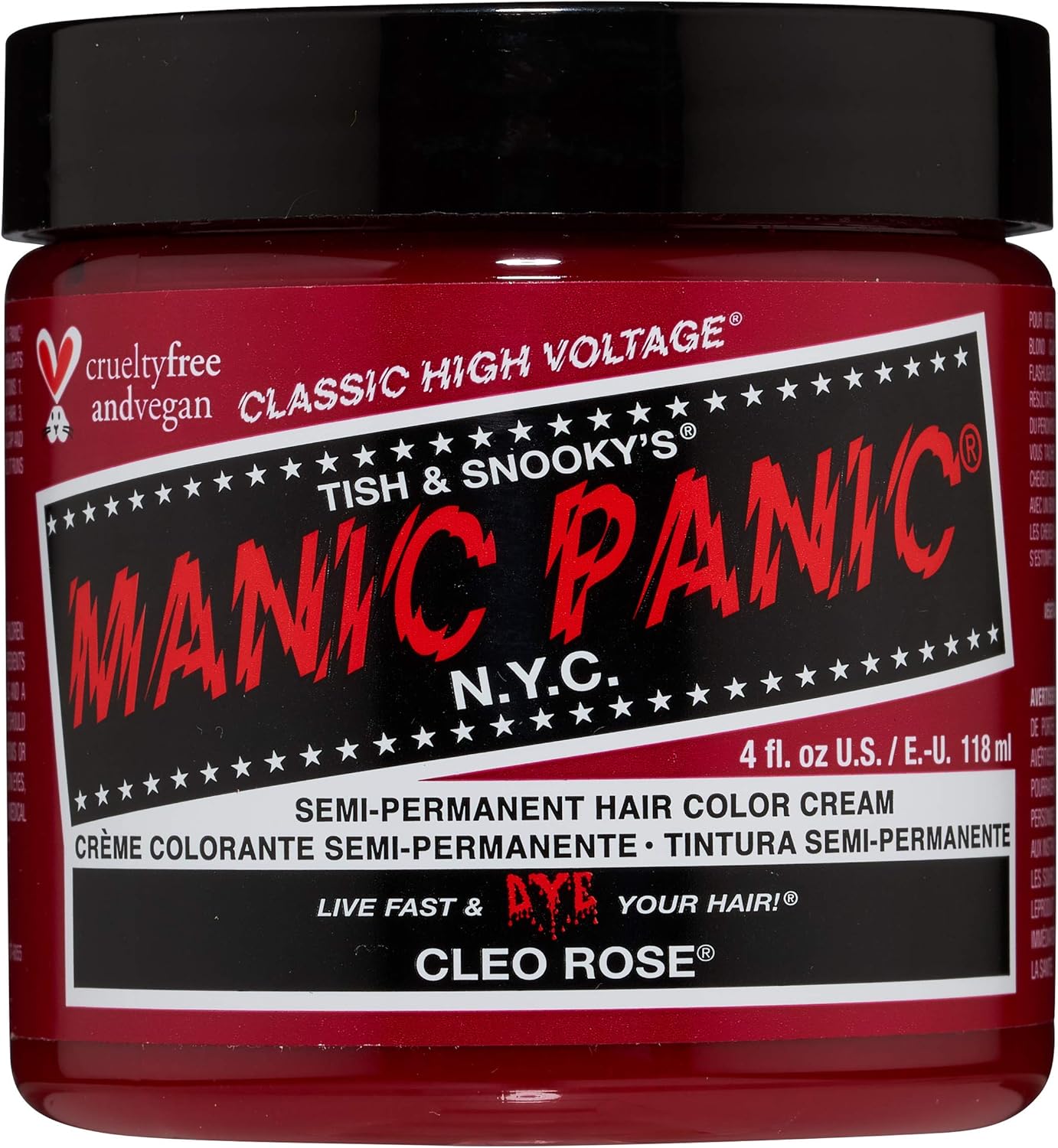 Manic Panic - Crème coloration semi-permanente Cleo Rose - cheveux - couleur intense, tenue longue durée