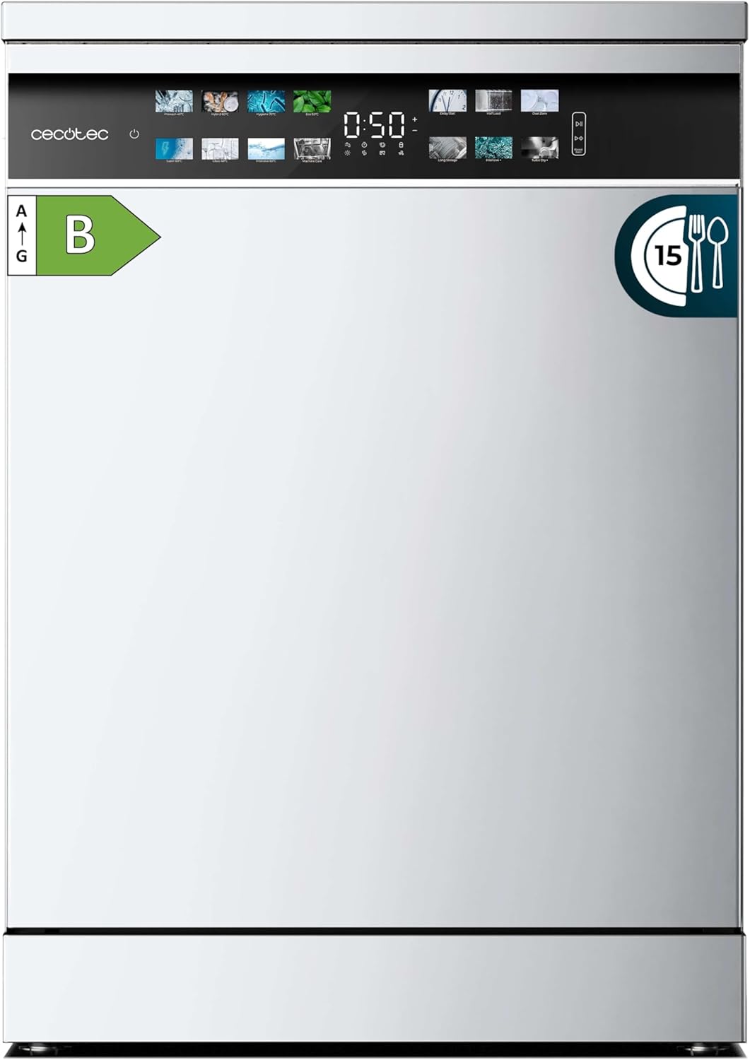 Cecotec - Bolero Aguazero 6700 B - 60cm - 15 couverts, Inverter, classe B