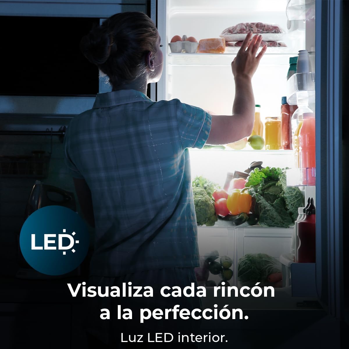 Cecotec - Bolero CoolMarket Combi 250 - 250L - No Frost, Multi Airflow, tiroir humidité, casier bouteilles, E