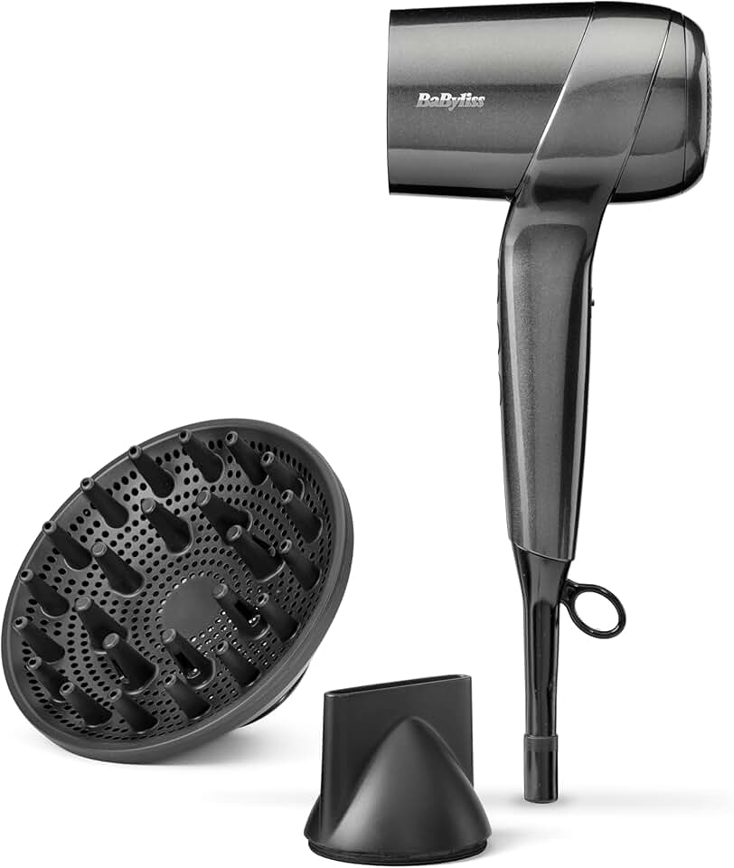 BaByliss - Titanium Shine - compact, ionique, 3 vitesses, anti-frisottis - D6200DE