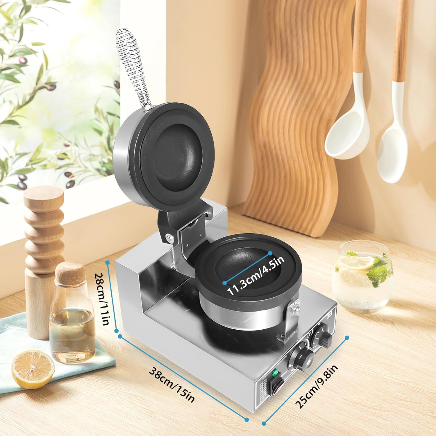 Machine à burger - presse panini, réglable 50-300°C, minuterie 5 min, UFO