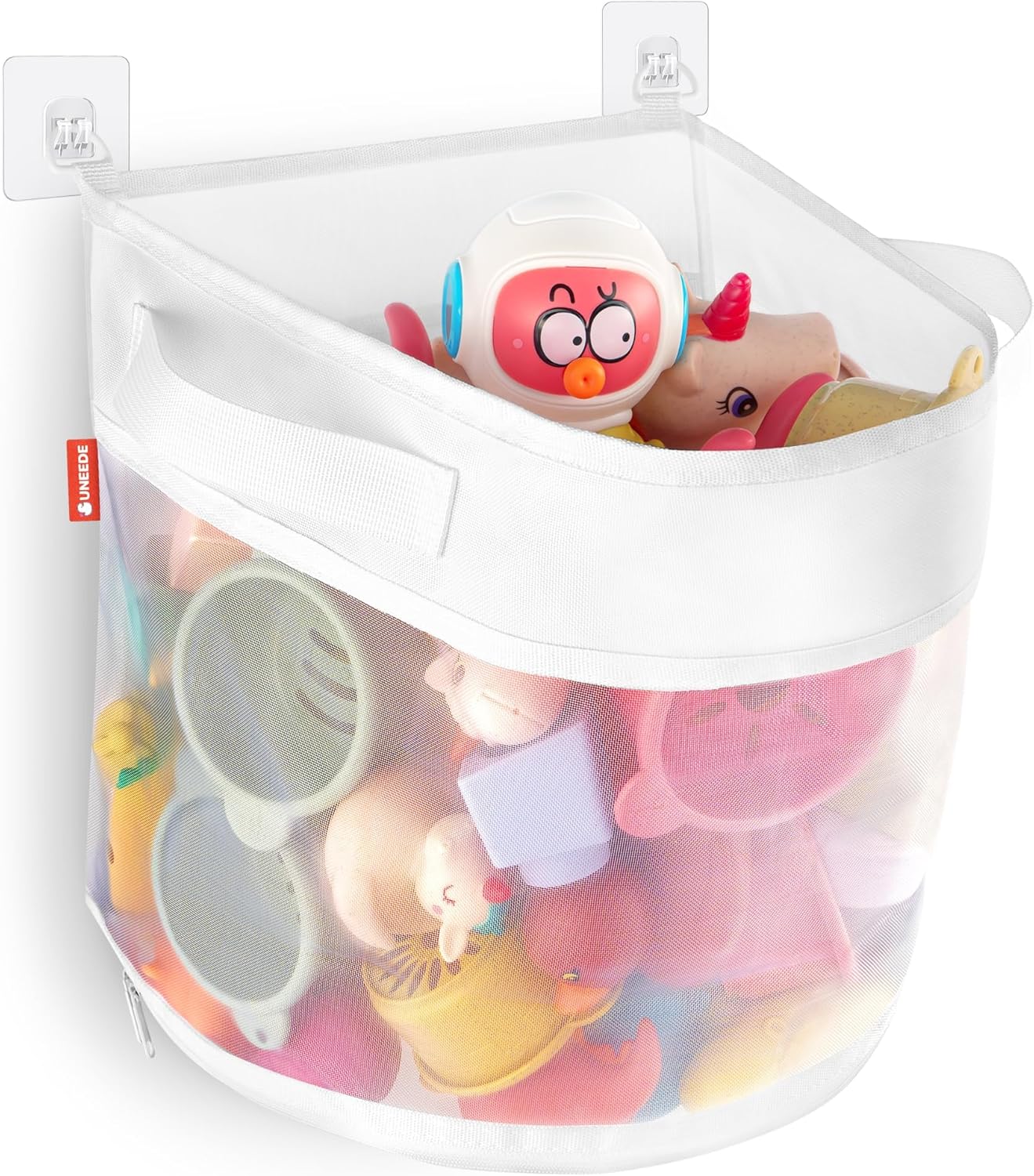 Rangement Jouets Bain bébé - filet organisateur, 4 crochets, grande capacité