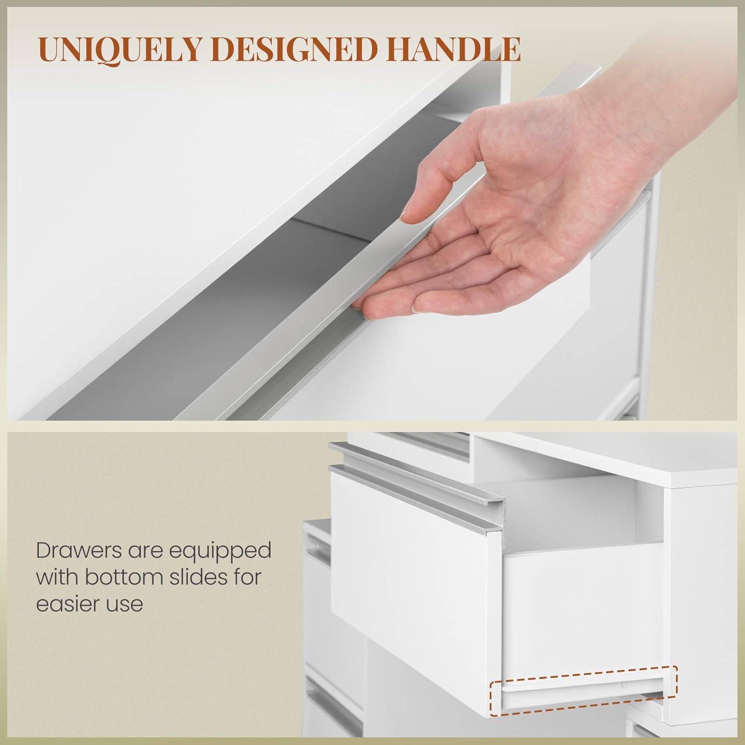 Coiffeuse - 135 cm - miroir LED, 8 tiroirs, prises, blanc-argent