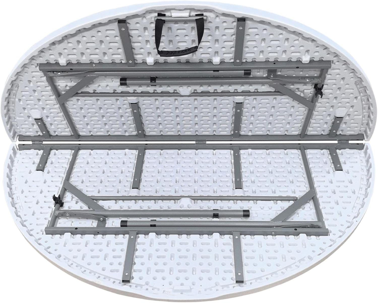 WERKA PRO - Table pliante ronde - 150 cm - acier robuste, légère, 8 personnes