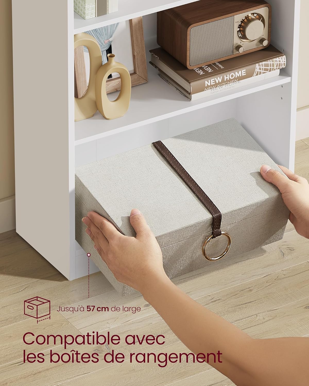 VASAGLE - bibliothèque enfants série LBC105T14 - 60x24x93cm - étagères réglables