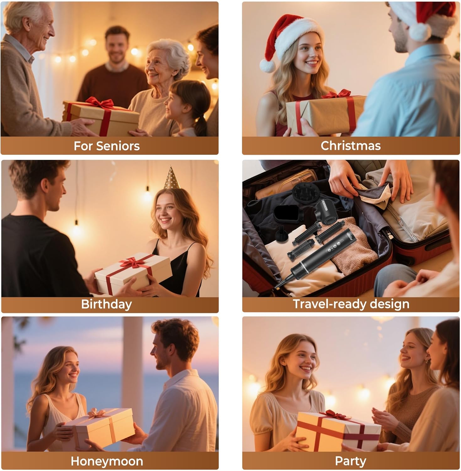 UKLISS - Air Styler 7 en 1 - multi-accessoires - brushing & boucleur