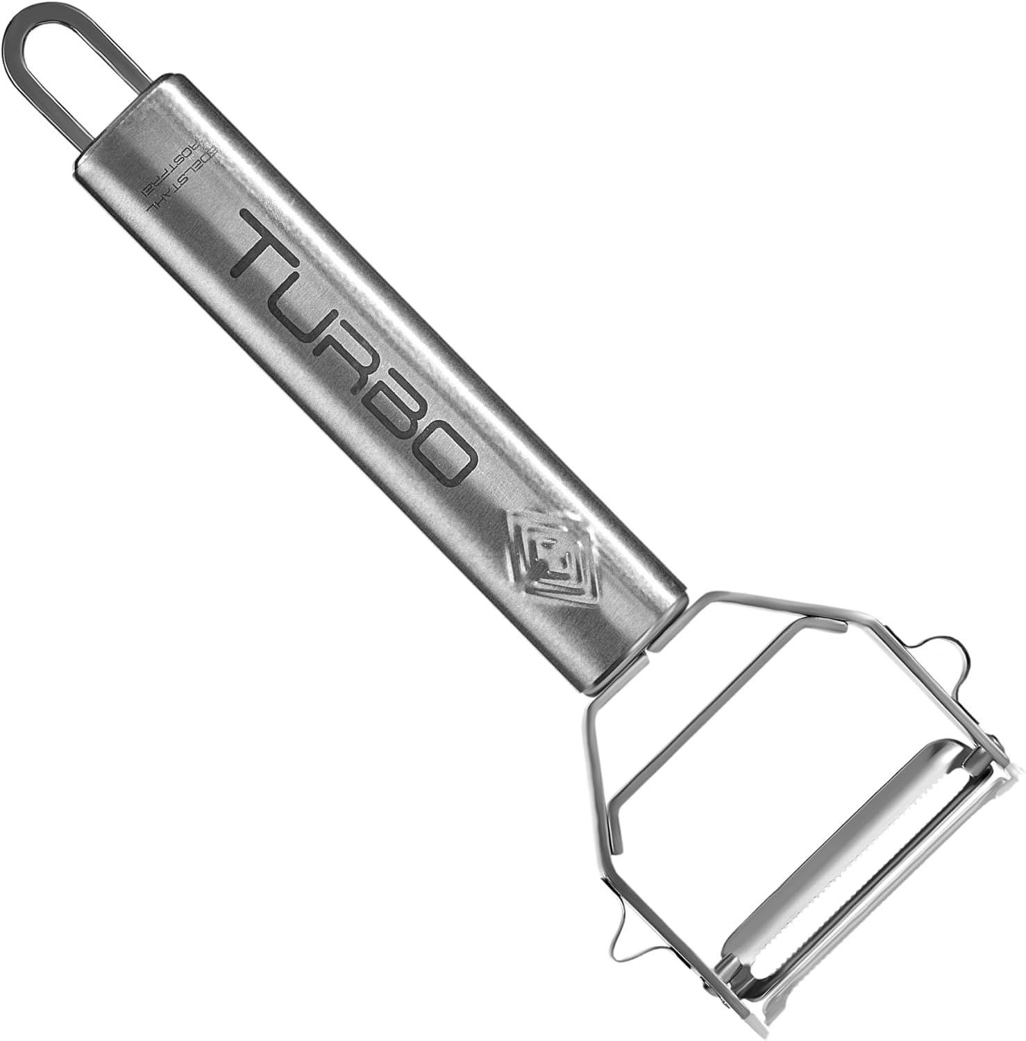 Éplucheur inox - lame pendulaire 3en1 - ambidextre fruits légumes