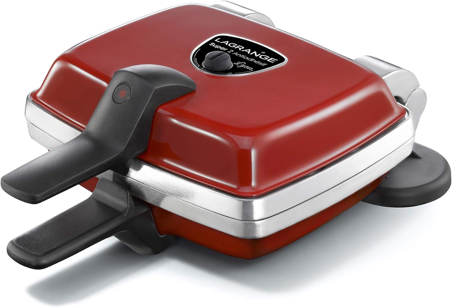 LAGRANGE - Super2 - Gaufrier réversible 1000W, plaques amovibles, 2 jeux inclus, fabrication française - 039452
