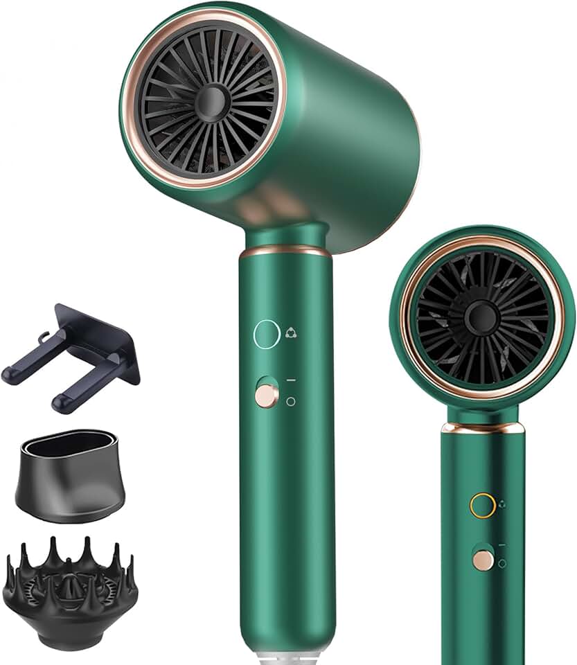 Sèche-cheveux ionique - 2200W - 4 modes, protection surchauffe, diffuseur